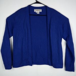 Carlisle Silk/Cashmere Blend Open Draped Cardigan